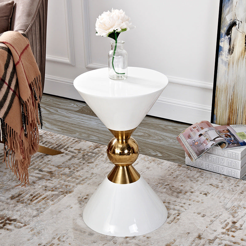 Light luxury style side table post-modern Mini removable sofa corner American black and white New Chinese style stainless steel corner table FLIPSTYLEZLLC
