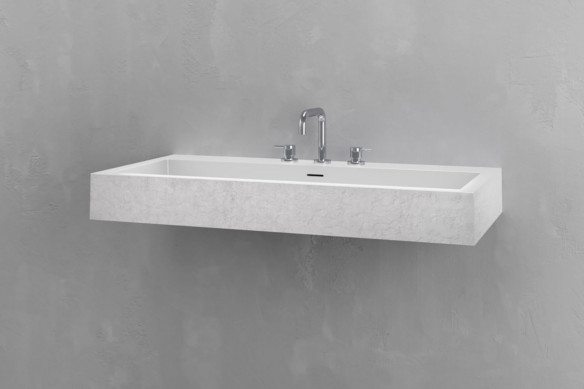 Wall Mounted Rectangular Bathroom Sink VAST Studio