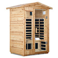 Two Person Far Infrared Old Fir Outdoor Sauna Room with Bluetooth and LED Lighting HouseOfZazla
