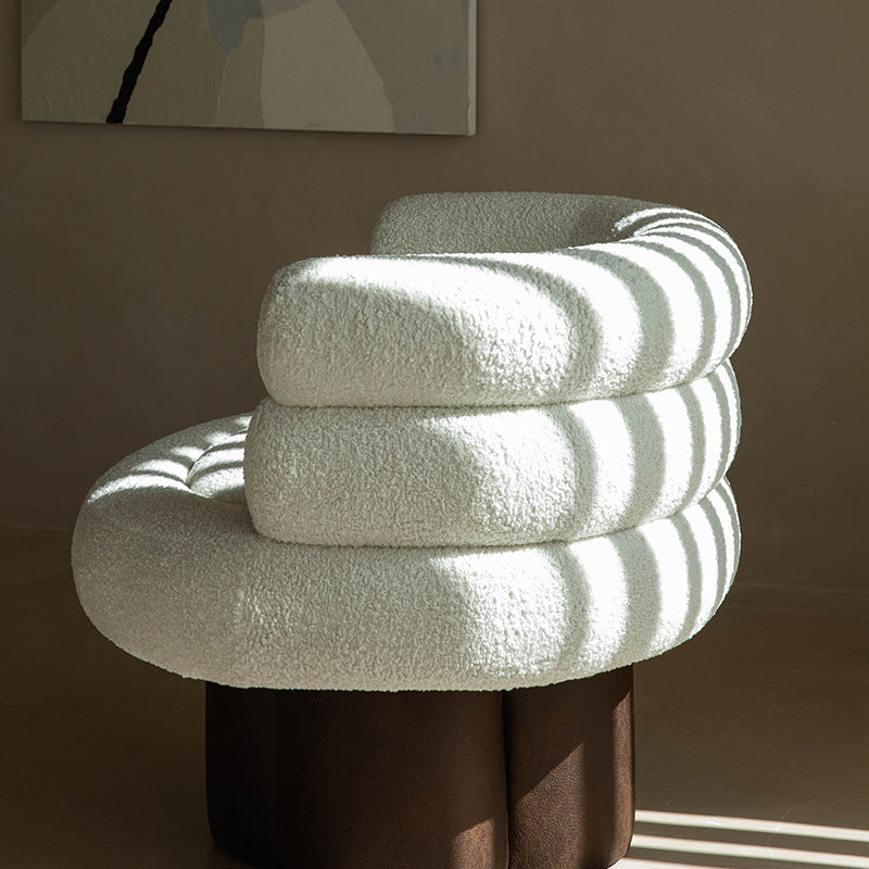 Sherpa Velvet Fabric Color Matching Single Sofa FLIPSTYLEZLLC