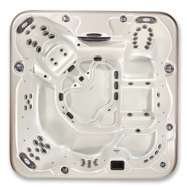 Pinnacle 7-Person Luxury Hot Tub – 8' Spa with Lounger, Captain’s Chair, and Love Seat for Ultimate Relaxation Patio Elegance