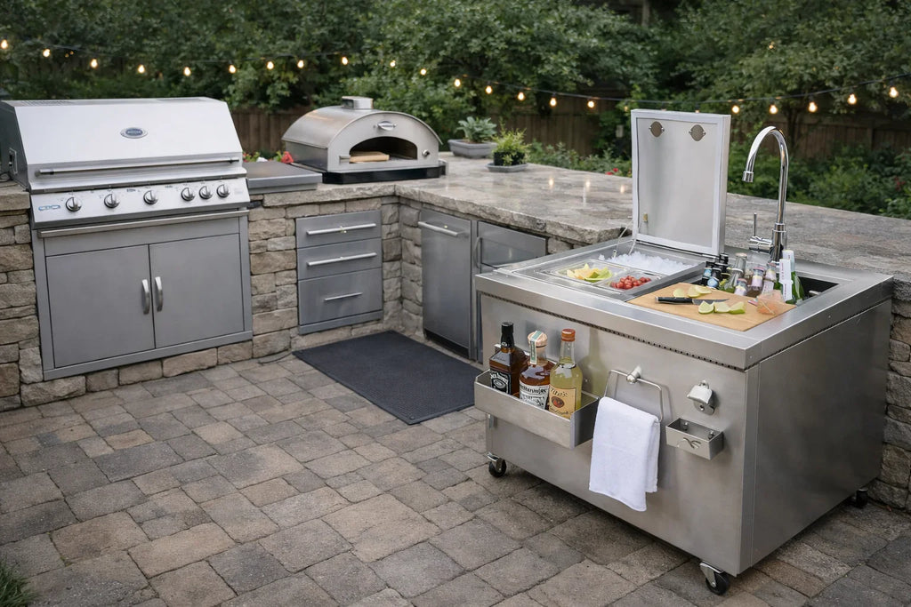 KoKoMo 30-Inch Cocktail Station with Sink (Built-In Bartender Center) - Haus Of Elevation