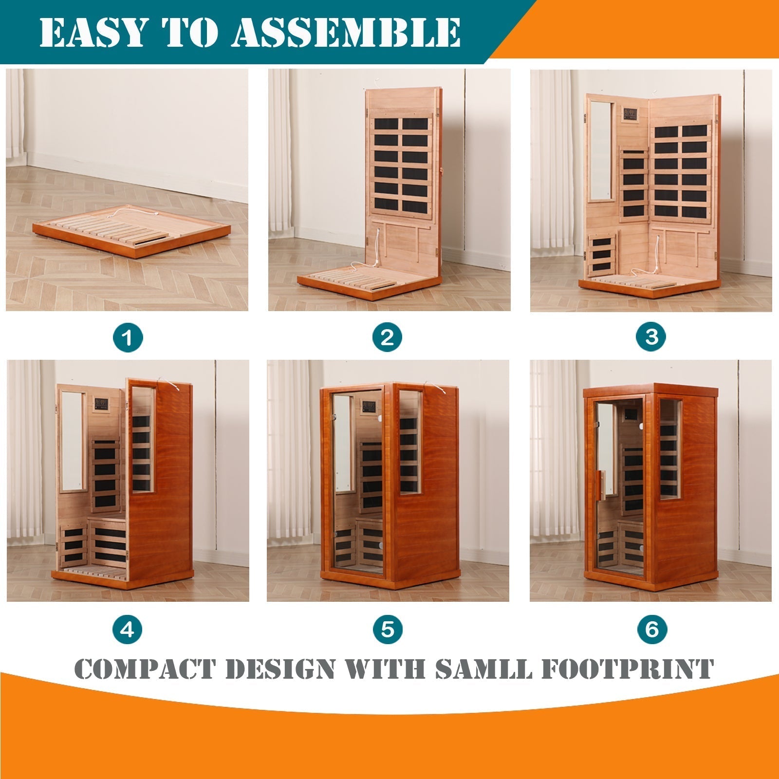 One person infrared sauna with red light HouseOfZazla