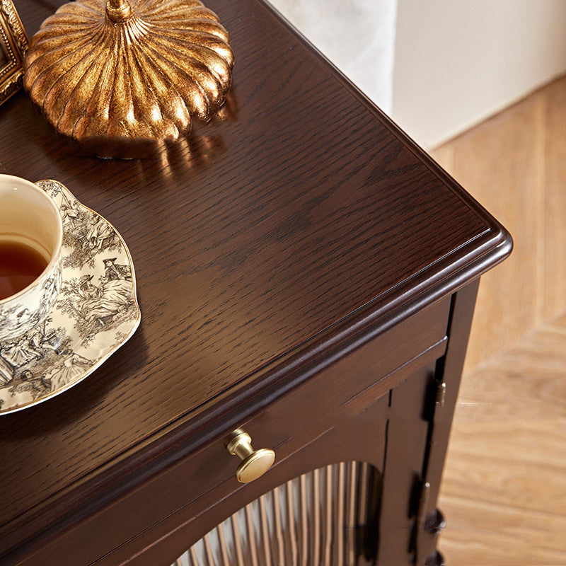 American-style Solid Wood Luxury Bedside Table Bedroom Furniture Storage FLIPSTYLEZLLC