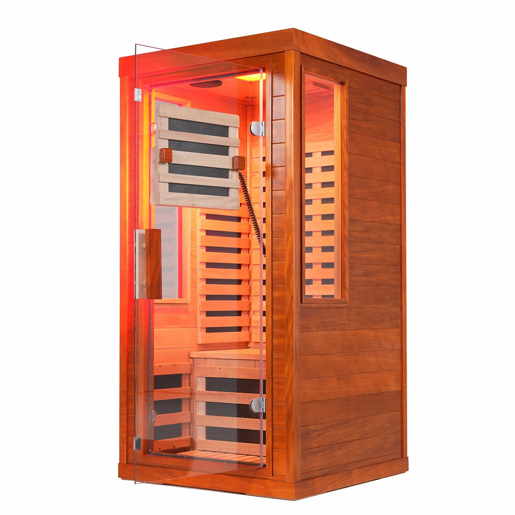 One person infrared sauna with red light HouseOfZazla