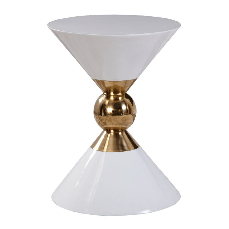 Light luxury style side table post-modern Mini removable sofa corner American black and white New Chinese style stainless steel corner table FLIPSTYLEZLLC