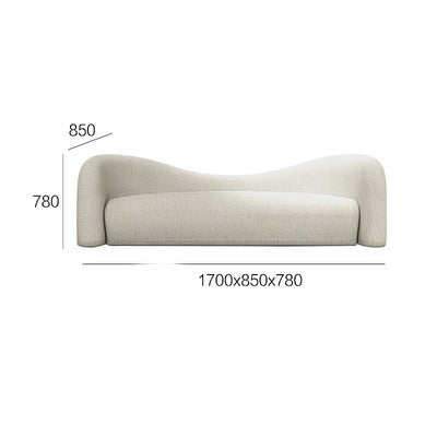 Lamb Wool Living Room Fabric Sofa FLIPSTYLEZLLC