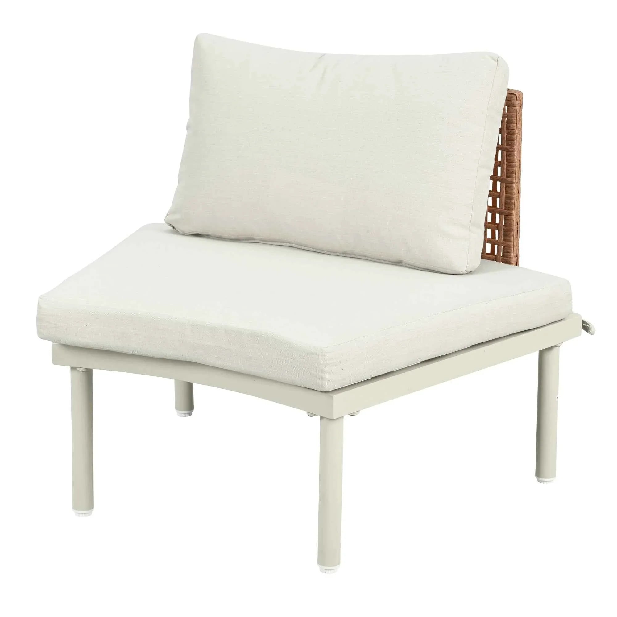 8-Piece Patio Sofa Furniture Set, Half Moon Outdoor Sectional Sofa Trustymall