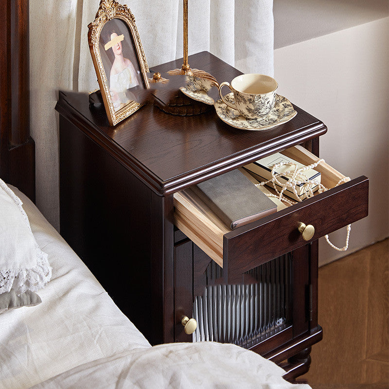 American-style Solid Wood Luxury Bedside Table Bedroom Furniture Storage FLIPSTYLEZLLC