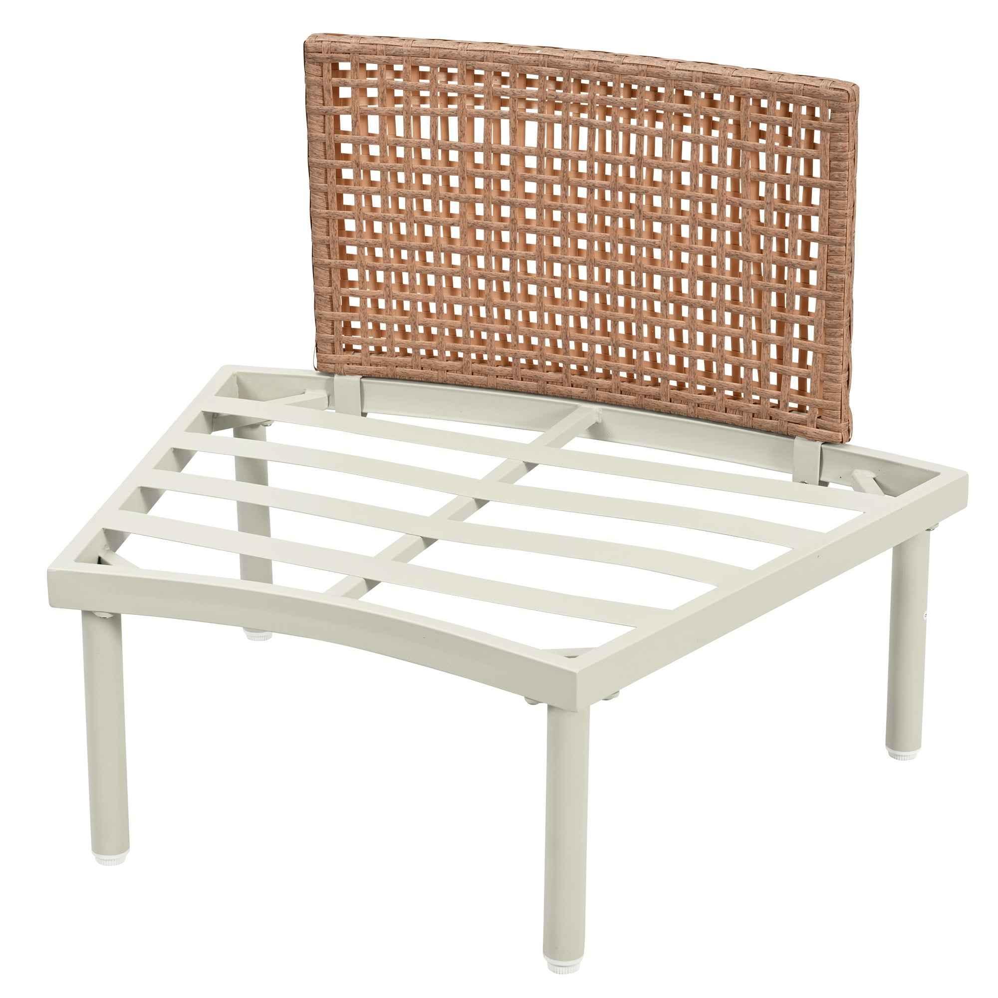 8-Piece Patio Sofa Furniture Set, Half Moon Outdoor Sectional Sofa Trustymall