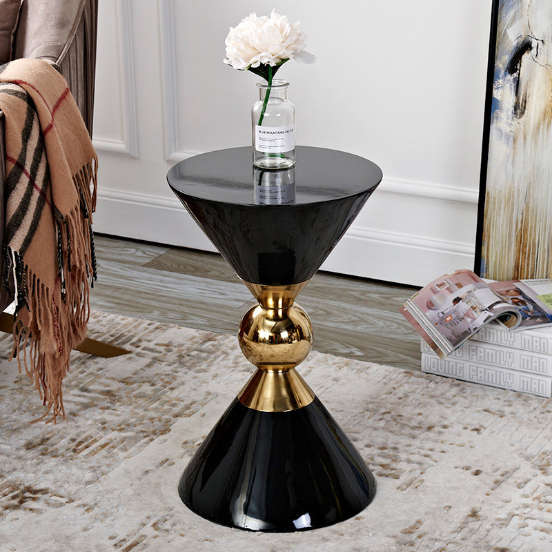 Light luxury style side table post-modern Mini removable sofa corner American black and white New Chinese style stainless steel corner table FLIPSTYLEZLLC
