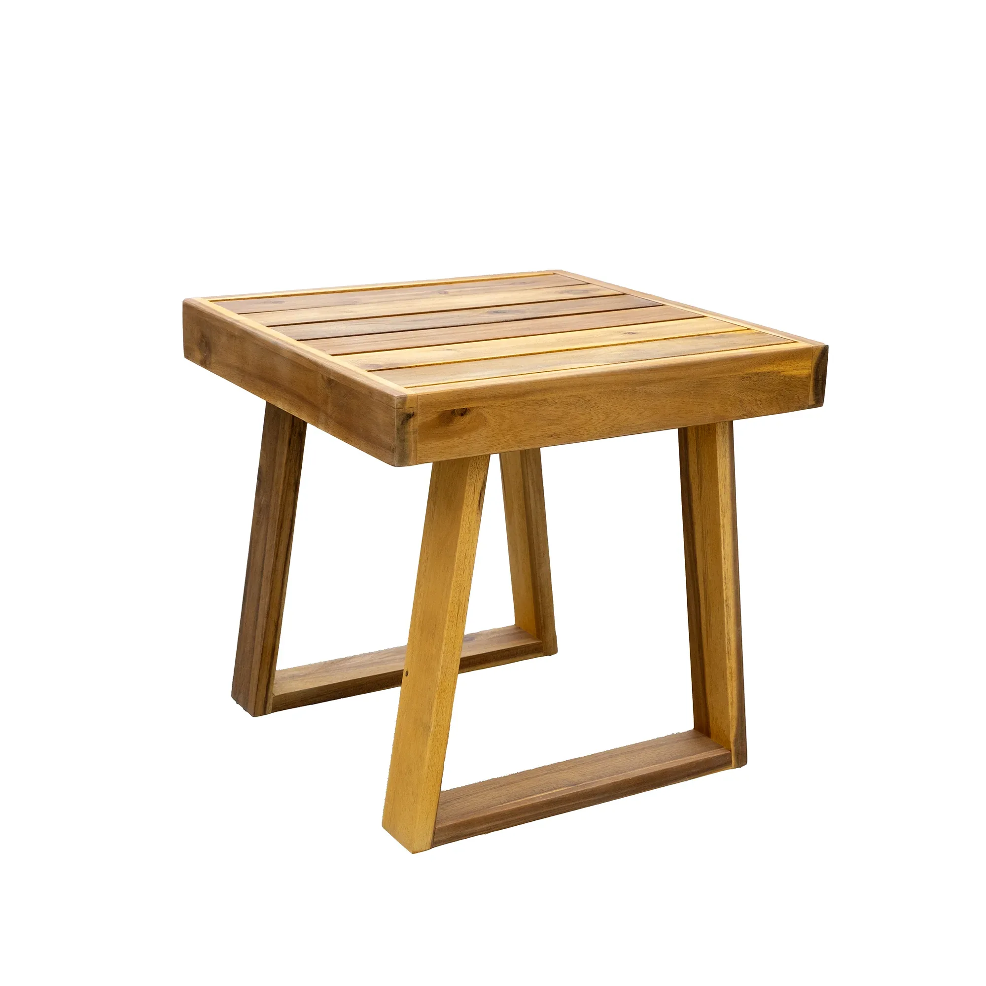 Acacia Wood Outdoor Lounge Set - Chair & Ottoman, Perfect for Patios, Trustymall