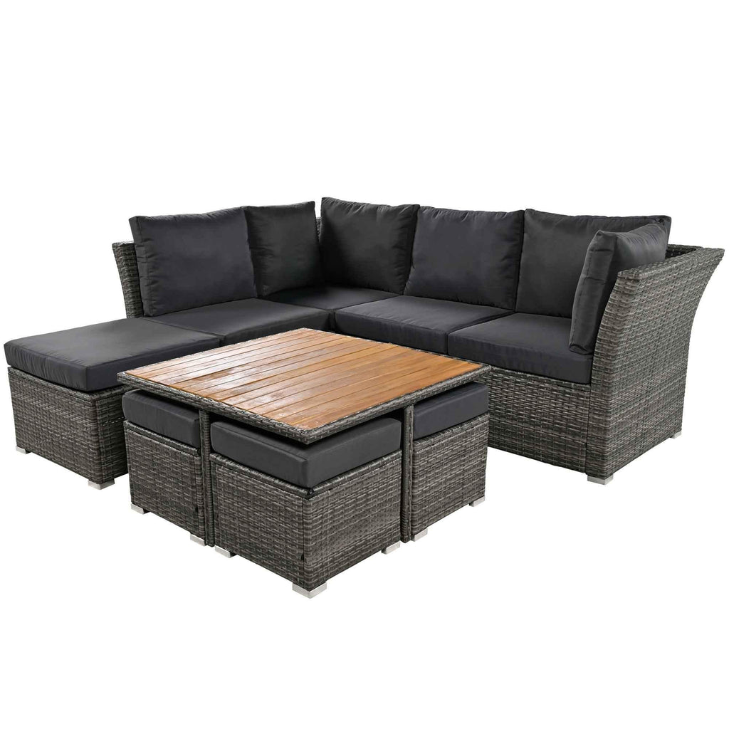 Patio Furniture Set, 10 Piece Outdoor Conversation Set, CoffeeTable Trustymall