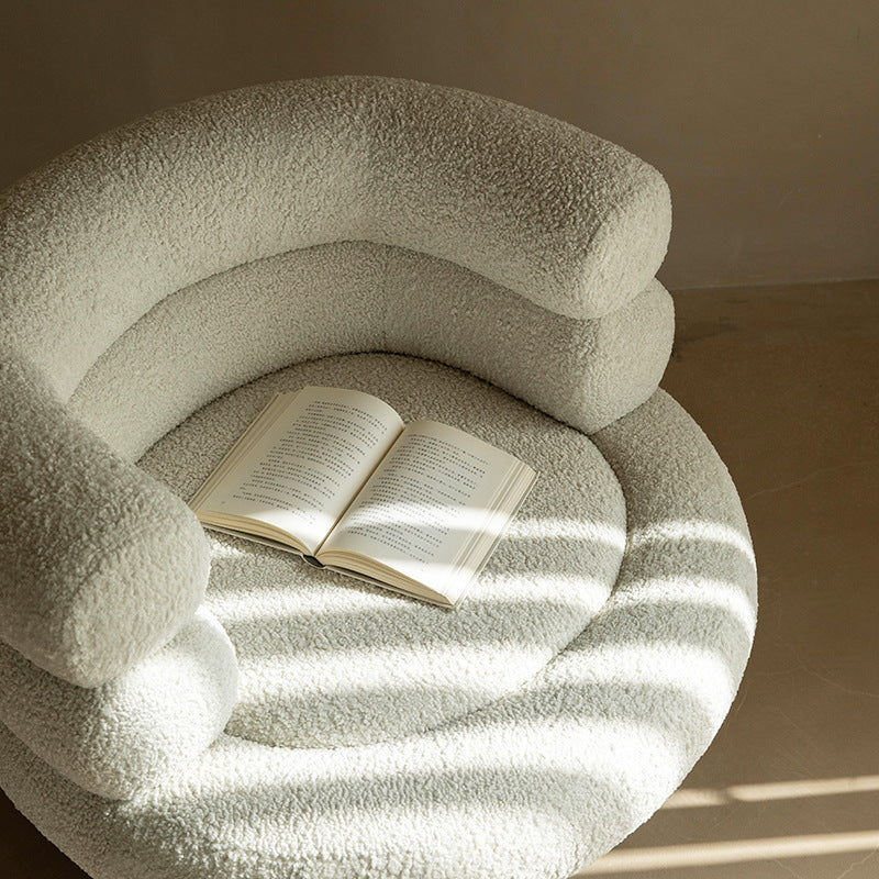 Sherpa Velvet Fabric Color Matching Single Sofa FLIPSTYLEZLLC