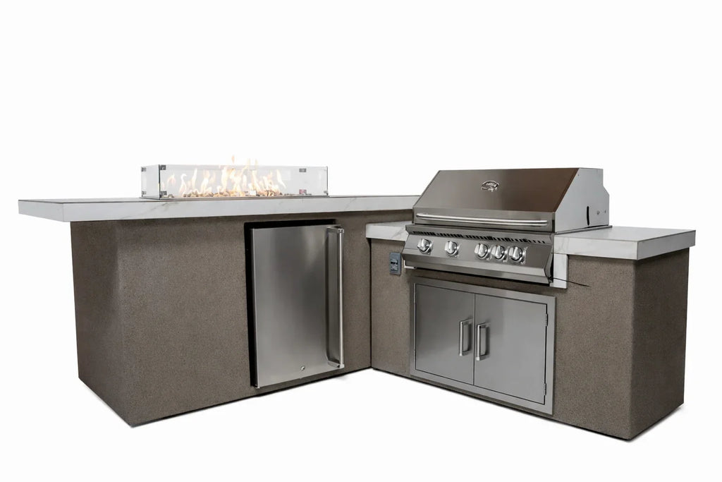 Exploding Grill Island Kokomo BBQ Island Baja with fire - Perfect Outdoor Cooking – Haus Of ...