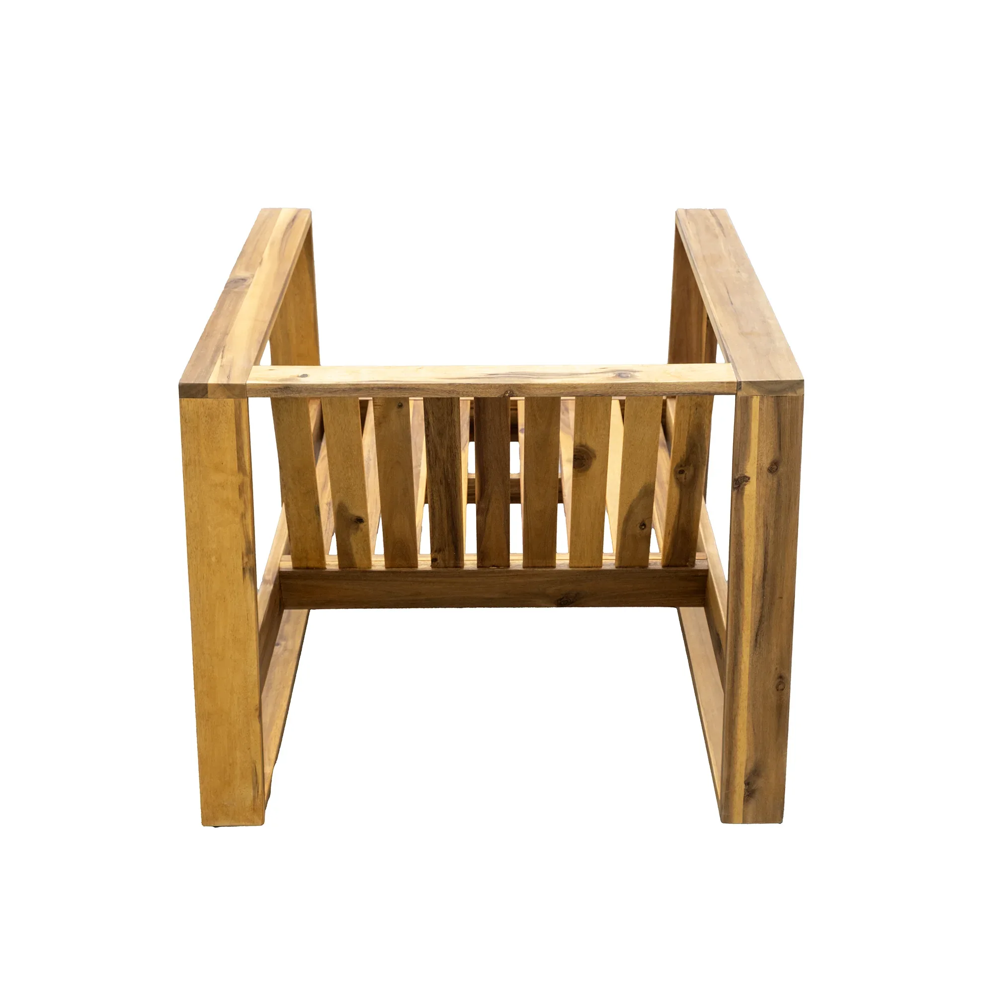 Acacia Wood Outdoor Lounge Set - Chair & Ottoman, Perfect for Patios, Trustymall
