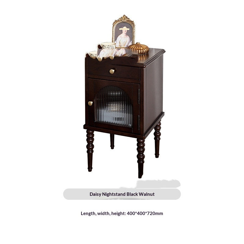American-style Solid Wood Luxury Bedside Table Bedroom Furniture Storage FLIPSTYLEZLLC
