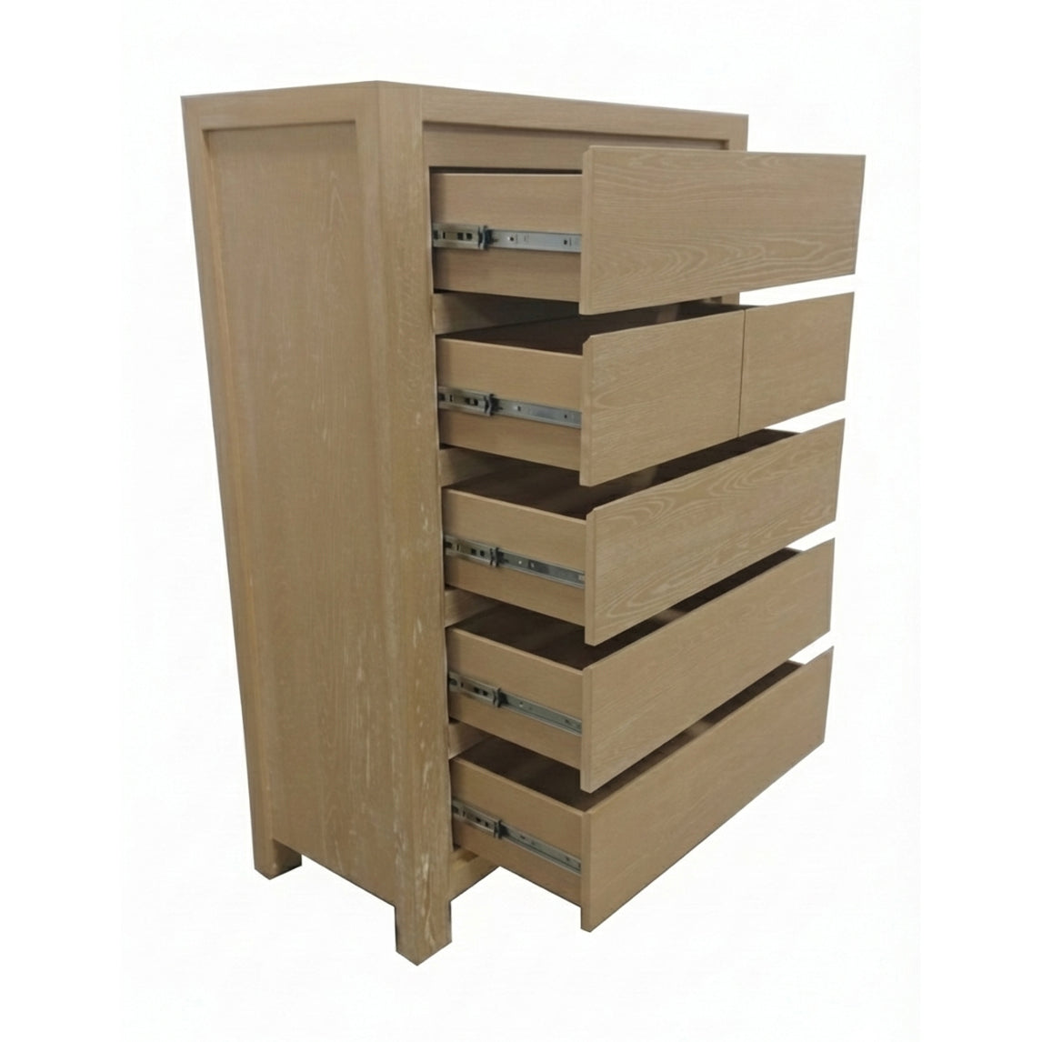 Best Quality Furniture Light Brown Oak Wood Bedroom Set with Charging Station Haus of Elevation