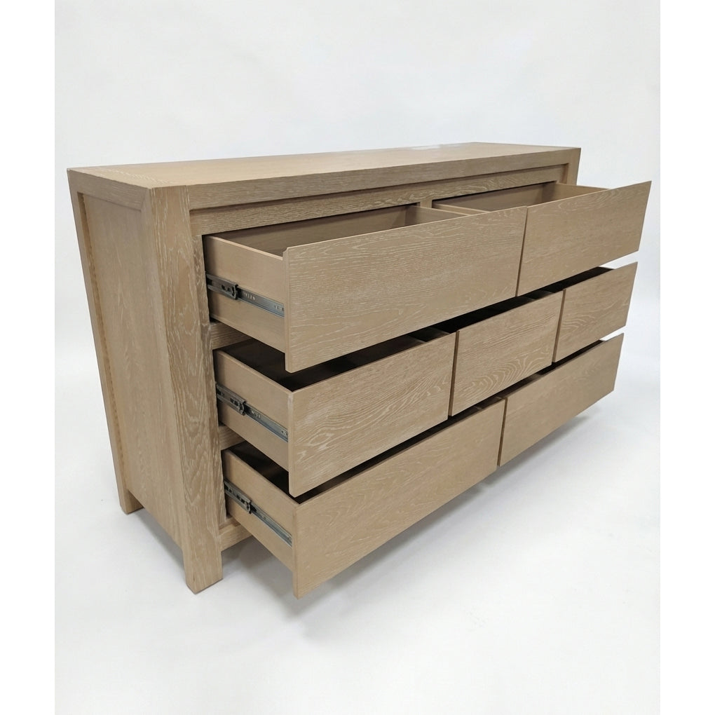 Best Quality Furniture Light Brown Oak Wood Bedroom Set with Charging Station Haus of Elevation