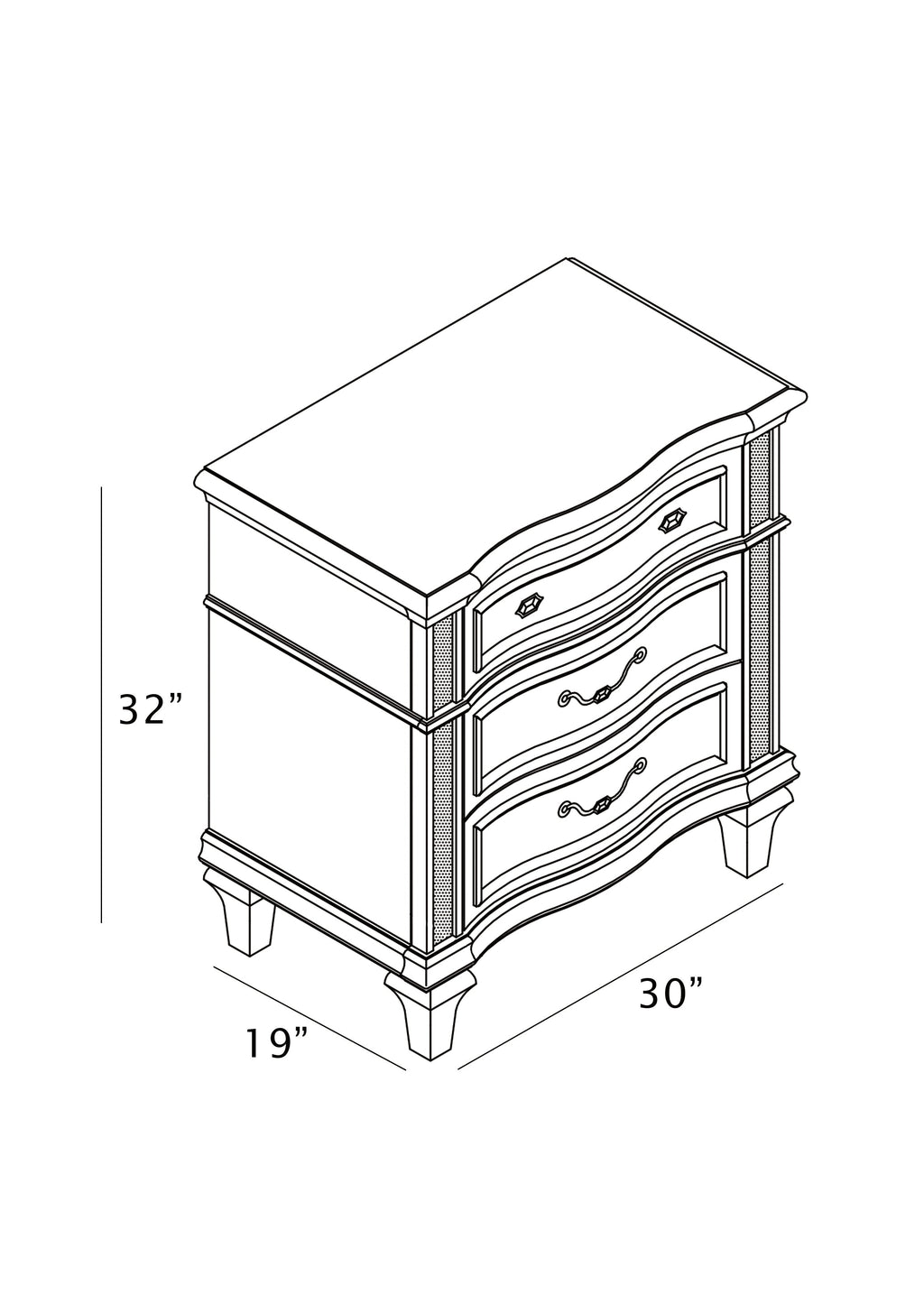 Best Quality Furniture Silver Embossed Wood Bedroom Set with Panel Bed Haus of Elevation
