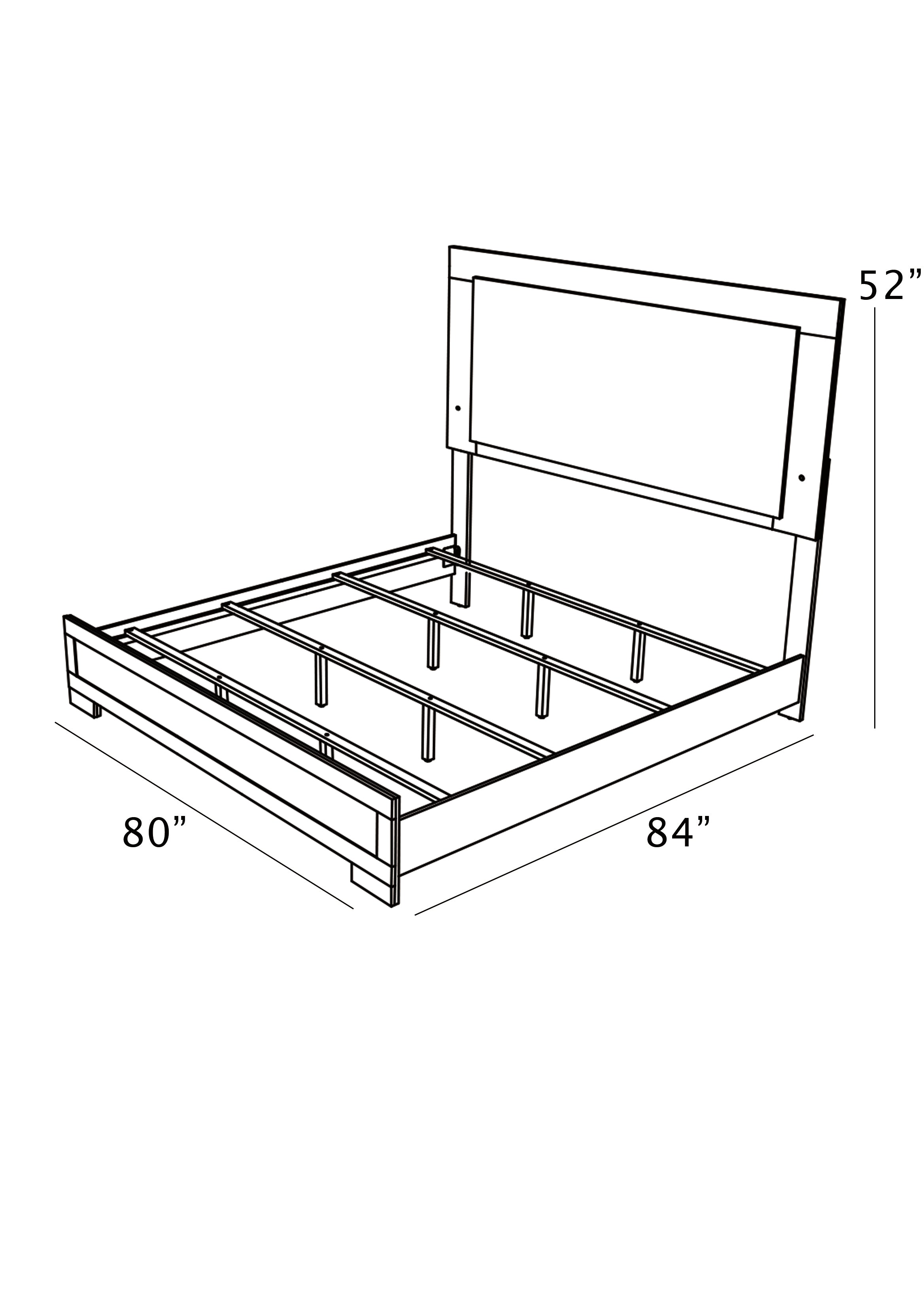 Best Quality Furniture Natural Wood Bedroom Set with LED Headboard Haus of Elevation