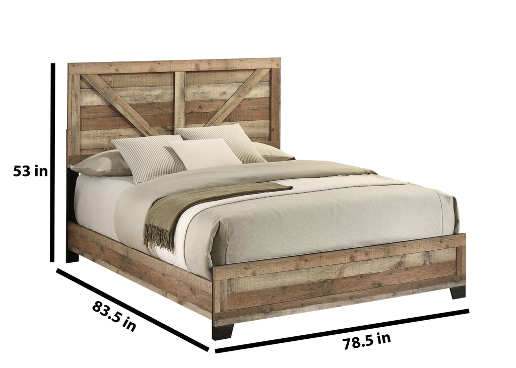 Best Quality Furniture 6 Piece Weathered Brown Pine Wood Bedroom Set in Haus of Elevation