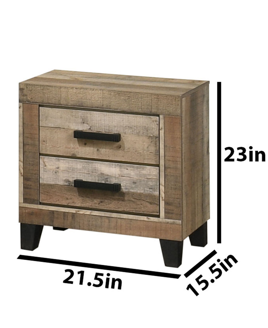 Best Quality Furniture 6 Piece Weathered Brown Pine Wood Bedroom Set in Haus of Elevation