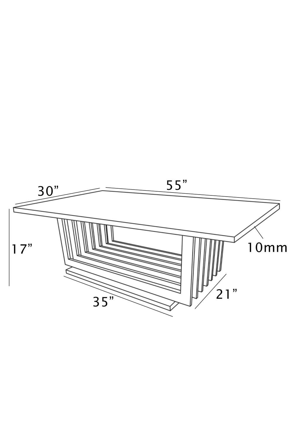 Best Quality Furniture White Marble Coffee Table with Stainless Steel Base Haus of Elevation