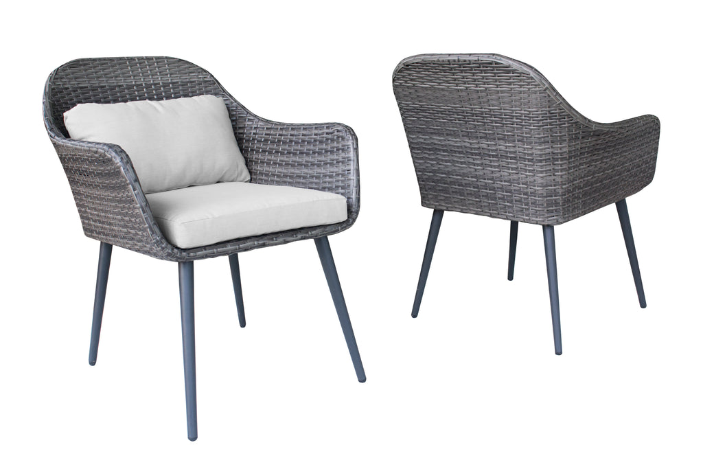 Best Quality Furniture Gray 3 Piece Outdoor Patio Set in Rattan Wicker Haus of Elevation