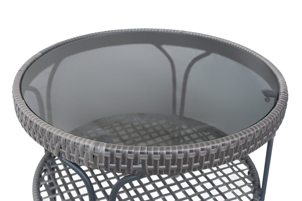 Best Quality Furniture Gray 3 Piece Outdoor Patio Set in Rattan Wicker Haus of Elevation