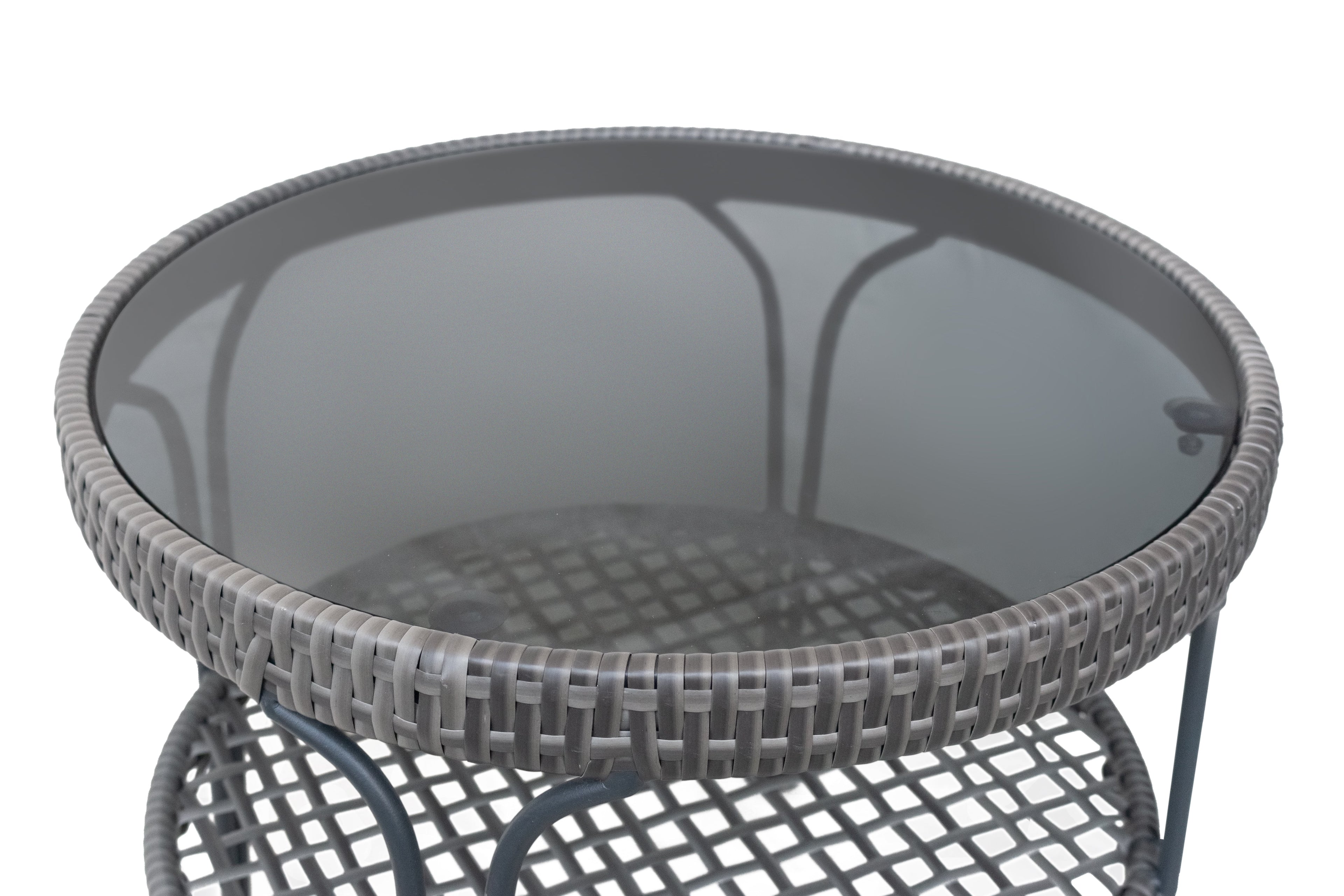 Best Quality Furniture Gray 3 Piece Outdoor Patio Set in Rattan Wicker Haus of Elevation