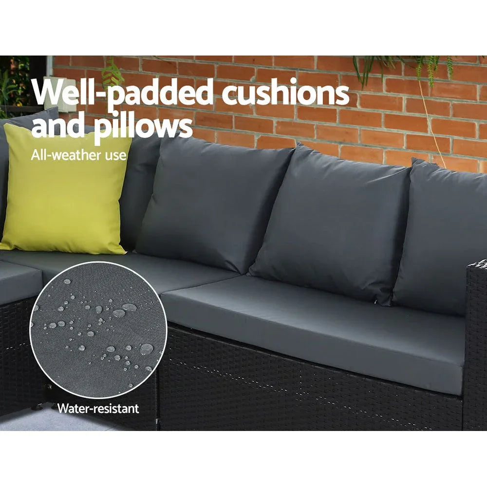Gardeon Outdoor Furniture Patio Set Dining Sofa Table Chair Lounge Trustymall