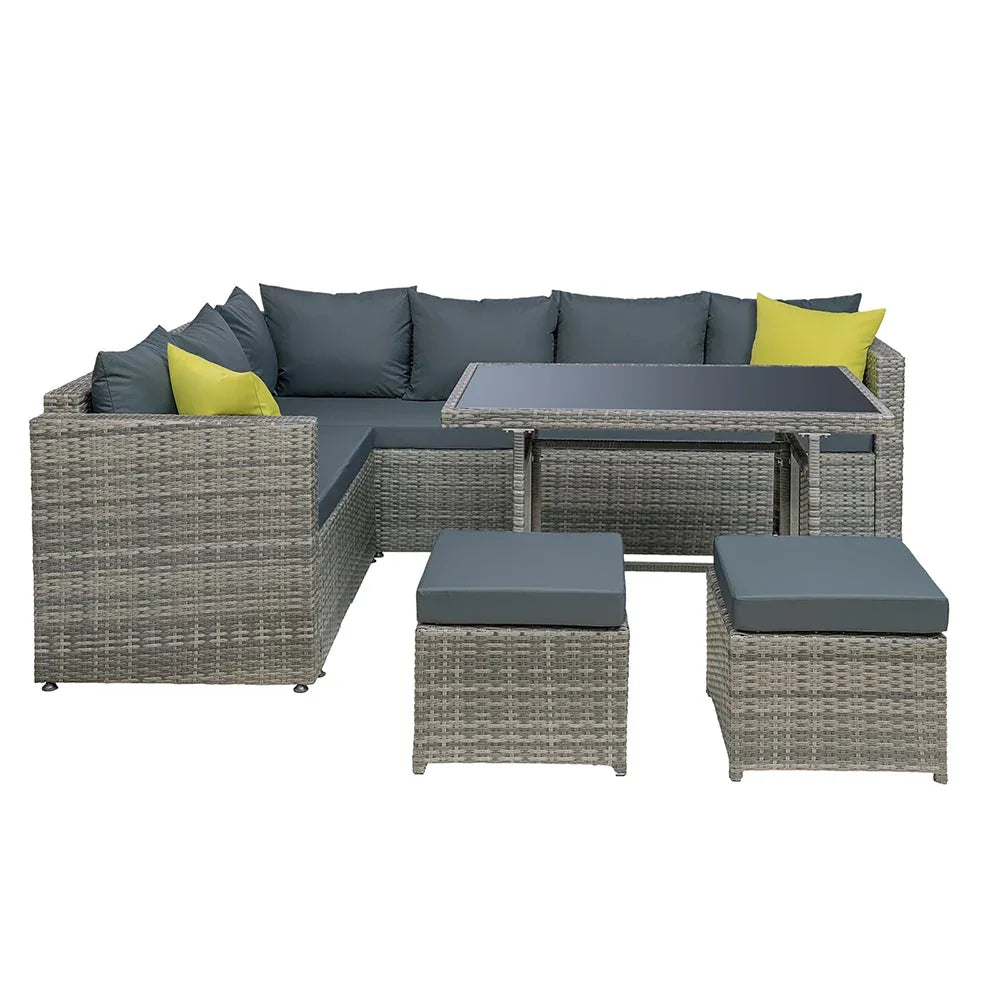 Gardeon Outdoor Furniture Patio Set Dining Sofa Table Chair Lounge Trustymall
