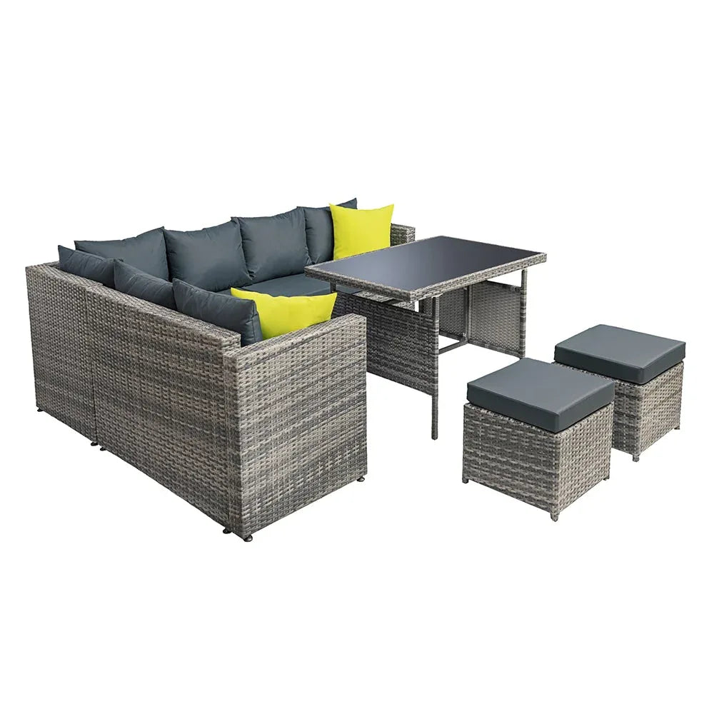 Gardeon Outdoor Furniture Patio Set Dining Sofa Table Chair Lounge Trustymall