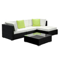 Gardeon 5PC Outdoor Furniture Sofa Set Wicker Garden Patio Pool Lounge Trustymall