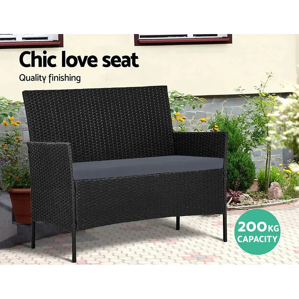 Gardeon Garden Furniture Outdoor Lounge Setting Wicker Sofa Patio Trustymall