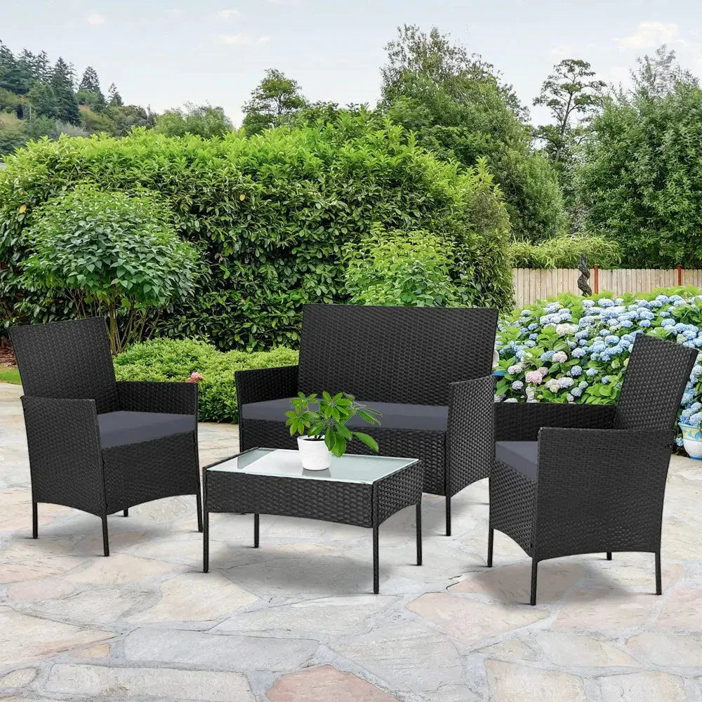 Gardeon Garden Furniture Outdoor Lounge Setting Wicker Sofa Patio Trustymall