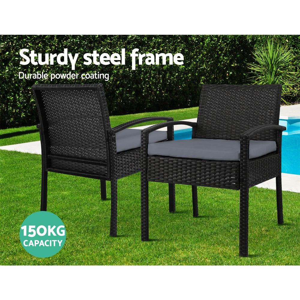 Gardeon Outdoor Furniture Dining Chairs Wicker Garden Patio Cushion Trustymall