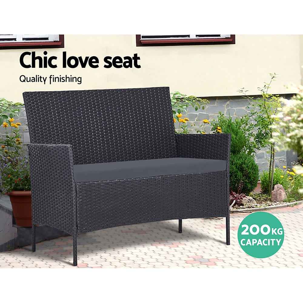 Gardeon Garden Furniture Outdoor Lounge Setting Wicker Sofa Patio Trustymall