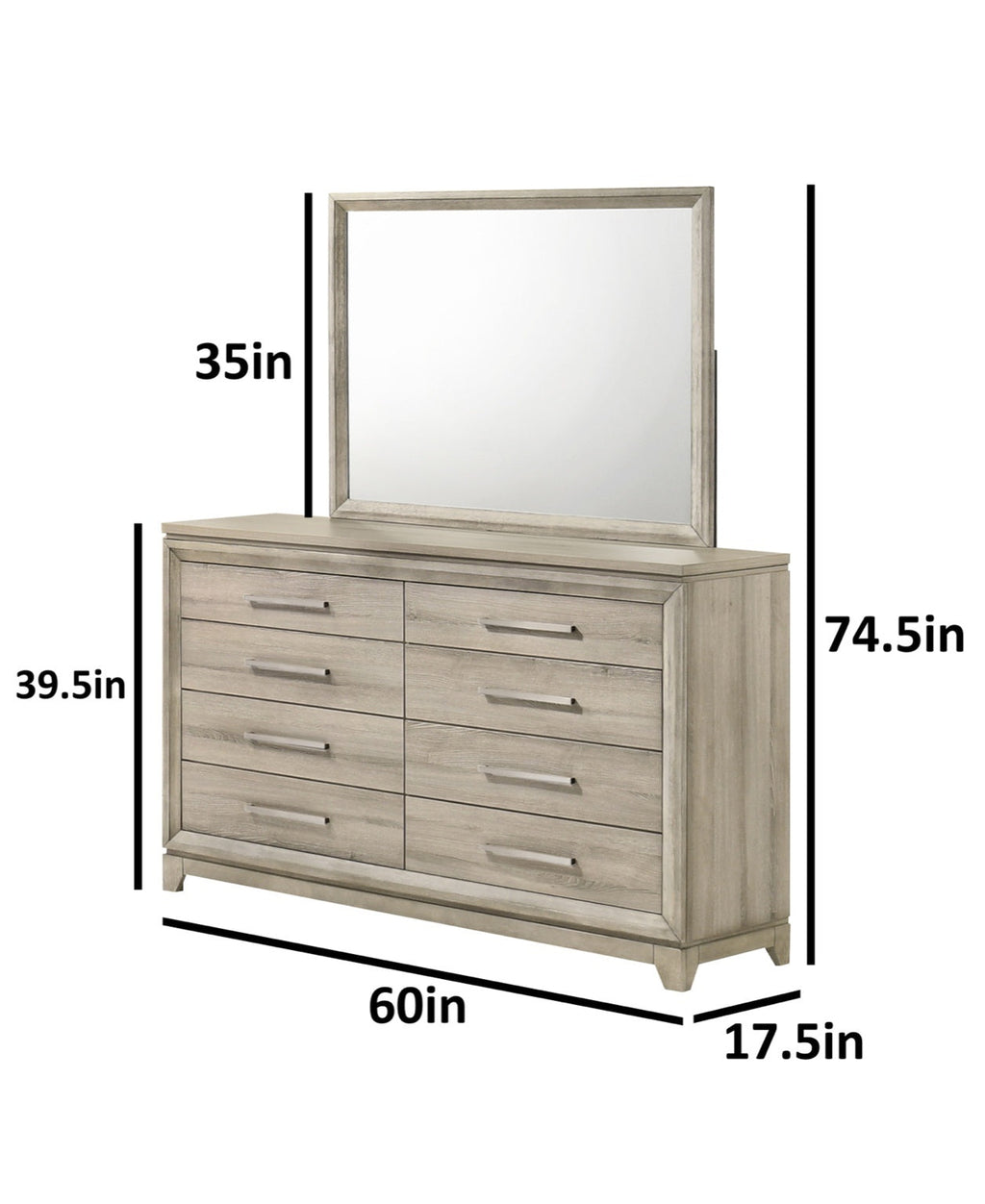 Best Quality Furniture Grey-Beige Wood Bedroom Set with Panel Bed Haus of Elevation