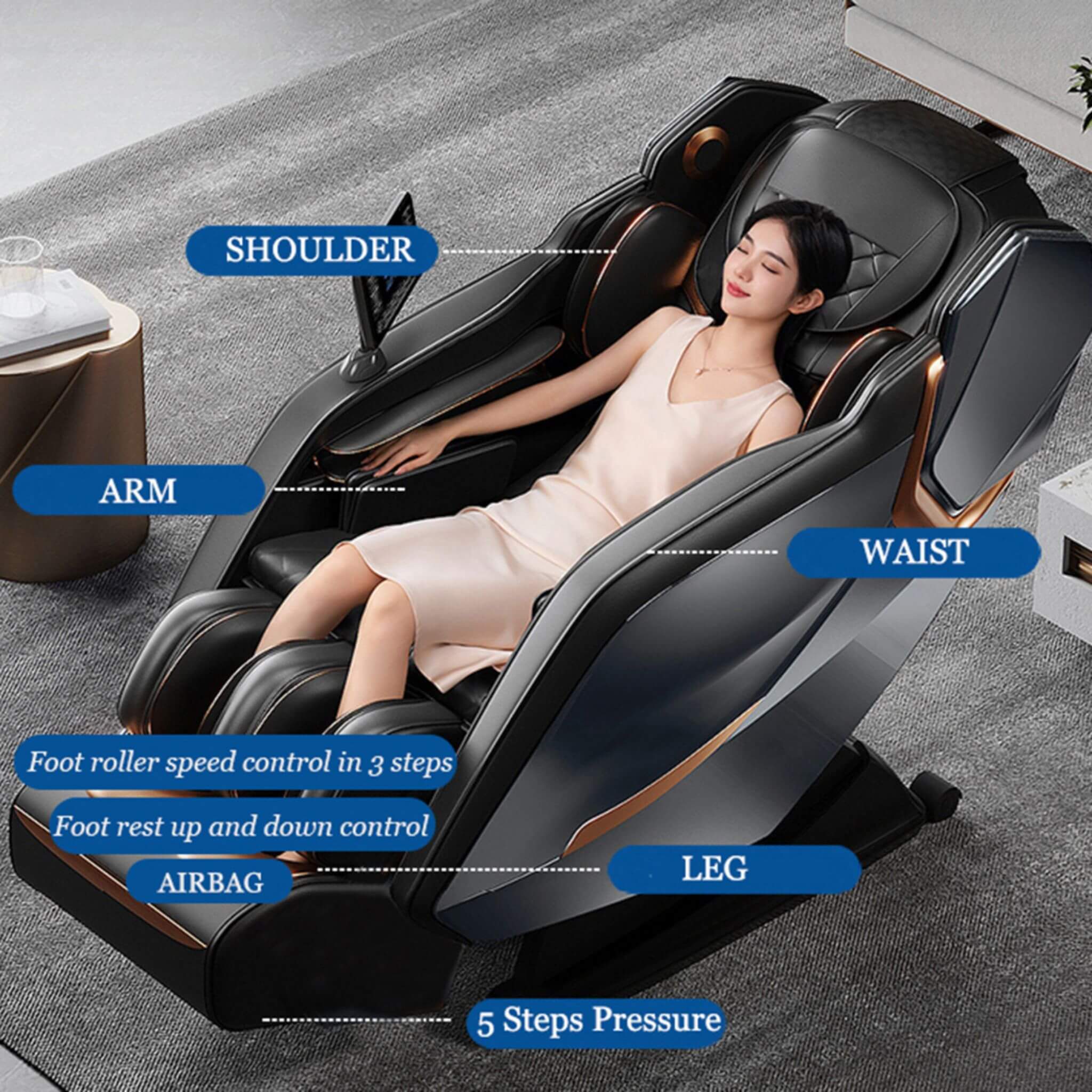 Airvana Nova Full-Body Zero Gravity Shiatsu Massage Chair With Heat And Voice Control (SAK49206) SAKSBY WHOLESALE