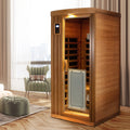 Low EMF One person Far infrared red cedar Deluxe indoor sauna room HouseOfZazla