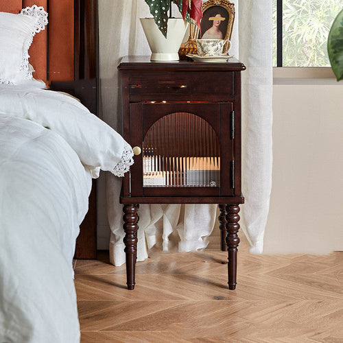 American-style Solid Wood Luxury Bedside Table Bedroom Furniture Storage FLIPSTYLEZLLC