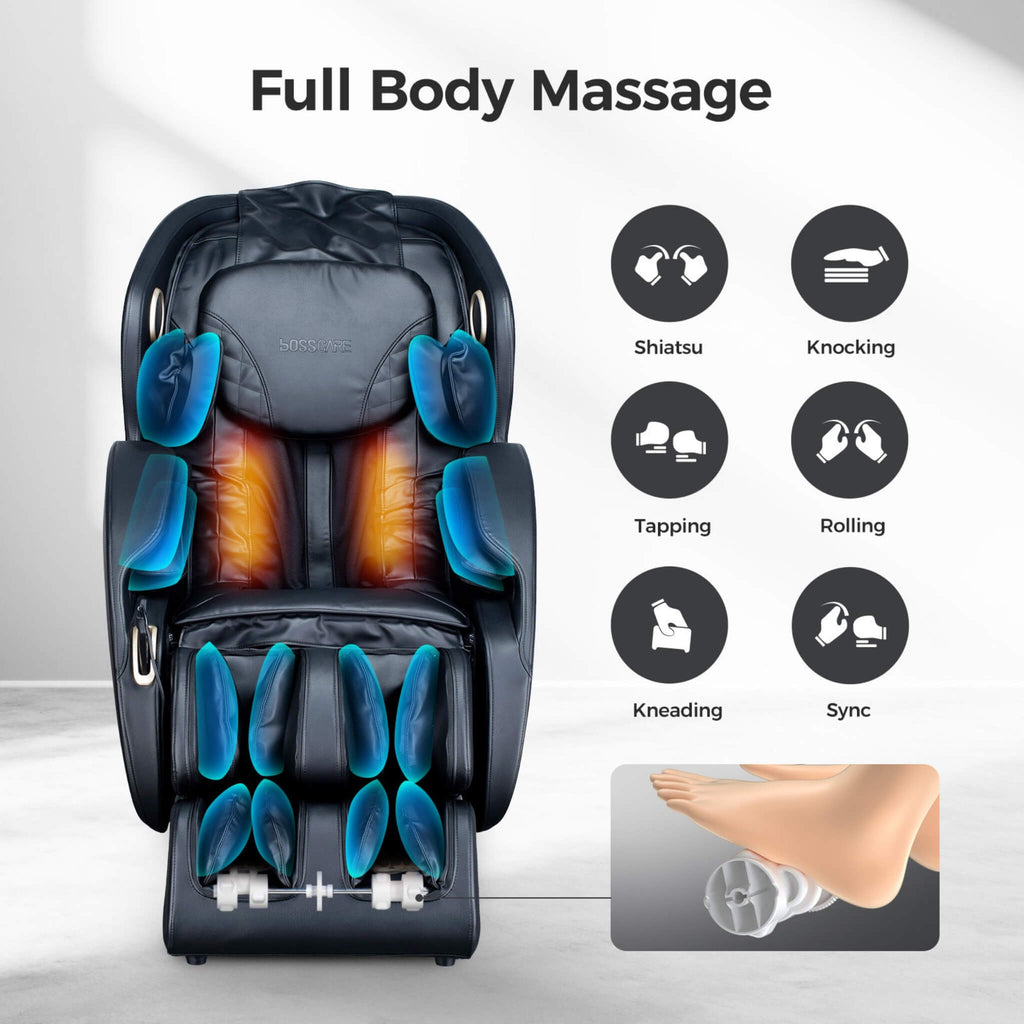 Bosscare Full Body 3D Zero Gravity Shiatsu Recliner Massage Chair With App (SAK32840) SAKSBY WHOLESALE
