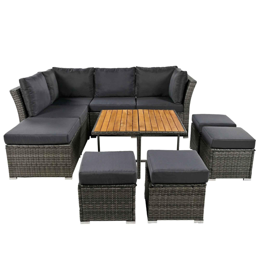 Patio Furniture Set, 10 Piece Outdoor Conversation Set, CoffeeTable Trustymall