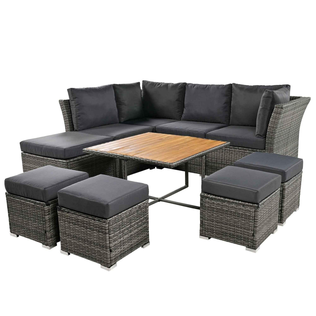 Patio Furniture Set, 10 Piece Outdoor Conversation Set, CoffeeTable Trustymall