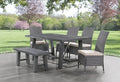 Best Quality Furniture Gray Outdoor Patio Dining Set with Rattan Wicker Chairs - Haus Of Elevation