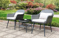 Best Quality Furniture Gray 3 Piece Outdoor Patio Set in Rattan Wicker - Haus Of Elevation