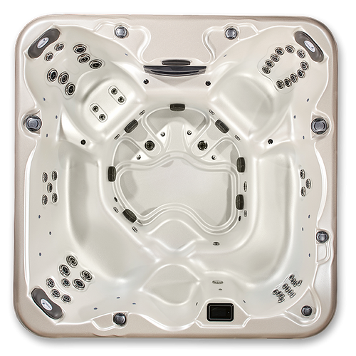Arcadia Luxury Hot Tub – 7-Person Spa with Dual Captain’s Chairs & Open Footwell, 8' Design Patio Elegance