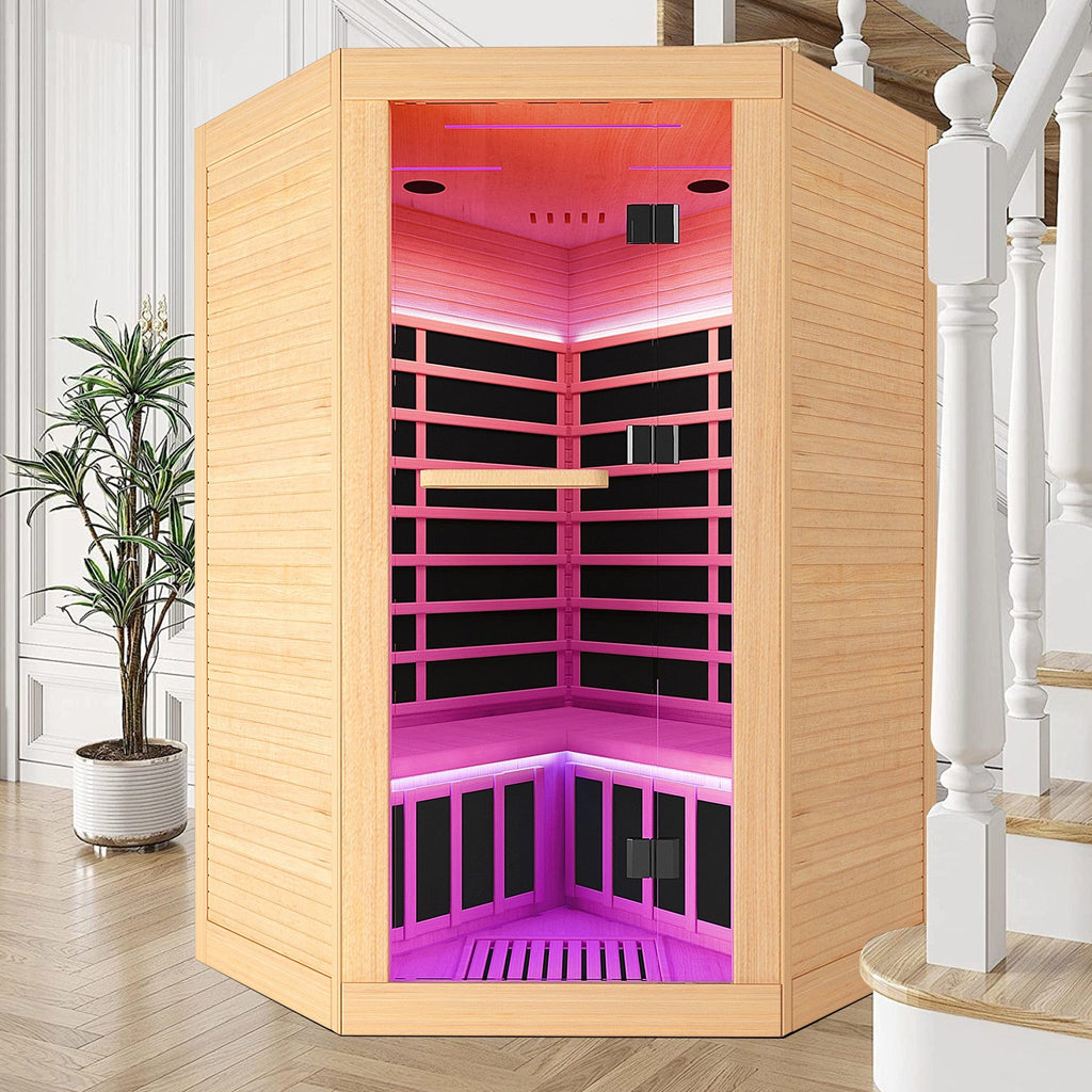 Canadian hemlock pentagonal double sauna HouseOfZazla
